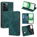 For Realme C71 4G RFID Anti-theft Brush Magnetic Leather Phone Case(Green)