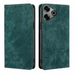 For Tecno Pova 6 Pro 5G RFID Anti-theft Brush Magnetic Leather Phone Case(Green)