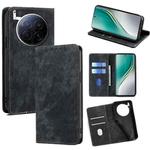 For Tecno Camon 40 Premier 5G RFID Anti-theft Brush Magnetic Leather Phone Case(Black)