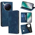 For Tecno Camon 40 Premier 5G RFID Anti-theft Brush Magnetic Leather Phone Case(Blue)