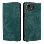 For Sharp Aquos Wish4 RFID Anti-theft Brush Magnetic Leather Phone Case(Green)