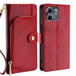 For Infinix Hot 50i 4G Zipper Bag Leather Phone Case(Red)