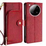 For Infinix Zero 40 4G Zipper Bag Leather Phone Case(Red)