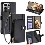 For Infinix Note 50 4G Zipper Bag Leather Phone Case(Black)