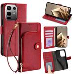 For Infinix Note 50 4G Zipper Bag Leather Phone Case(Red)