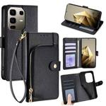 For Infinix Note 50 Pro+ 5G Zipper Bag Leather Phone Case(Black)