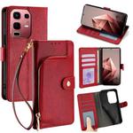 For Infinix Note 50s 5G Zipper Bag Leather Phone Case(Red)