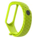 For Xiaomi 3 / 4 Strap Diamond Texture Silicone Watch Band, Belt Length：23cm(Lime)