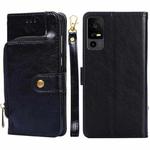 For TCL 40 XE 5G / 40X 5G T601D Zipper Bag Leather Phone Case(Black)