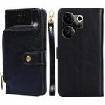 For Tecno Camon 20 Premier 5G Zipper Bag Leather Phone Case(Black)