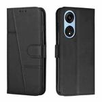For OPPO A1 Pro/Reno8 T 5G Global Stitching Calf Texture Buckle Leather Phone Case(Black)