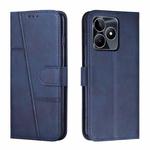 For Realme C53/Narzo N53 Stitching Calf Texture Buckle Leather Phone Case(Blue)