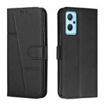 For Realme 9i 5G/V20 5G/V30t/V30 Stitching Calf Texture Buckle Leather Phone Case(Black)
