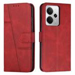 For Realme 14 / P3 5G / 14T 5G Stitching Calf Texture Buckle Leather Phone Case(Red)