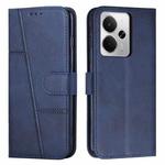 For Realme 14 / P3 5G / 14T 5G Stitching Calf Texture Buckle Leather Phone Case(Blue)