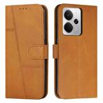 For Realme 14 / P3 5G / 14T 5G Stitching Calf Texture Buckle Leather Phone Case(Yellow)