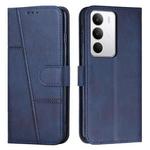 For Realme C71 4G Stitching Calf Texture Buckle Leather Phone Case(Blue)