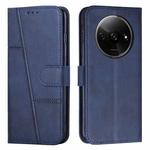 For Xiaomi Redmi A3 Stitching Calf Texture Buckle Leather Phone Case(Blue)