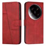 For Xiaomi 14 Ultra Stitching Calf Texture Buckle Leather Phone Case(Red)