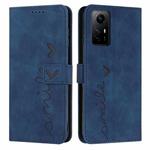 For Xiaomi Redmi Note 12S 4G Global Skin Feel Heart Pattern Leather Phone Case(Blue)