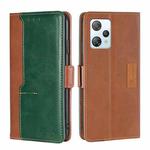 For Blackview A53 / A53 Pro Contrast Color Side Buckle Leather Phone Case(深棕+金色)