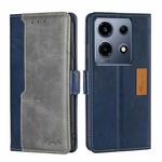 For Infinix Note 30 VIP 5G Contrast Color Side Buckle Leather Phone Case(Blue + Grey)