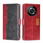 For Realme 11 Pro / 11 Pro+ 5G Contrast Color Side Buckle Leather Phone Case(Red + Black)