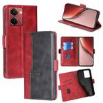 For Realme P3 Ultra 5G Contrast Color Side Buckle Leather Phone Case(Red + Black)
