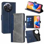For TCL 60R 5G Contrast Color Side Buckle Leather Phone Case(Blue + Grey)