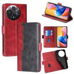For TCL 60R 5G Contrast Color Side Buckle Leather Phone Case(Red + Black)