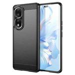 For Honor 90 Pro Brushed Texture Carbon Fiber TPU Phone Case(Black)