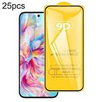 For Honor X6c 4G 25pcs 9D Full Glue Screen Tempered Glass Film