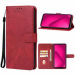 For T-Mobile Revvl 7 5G Leather Phone Case(Red)