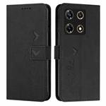For Infinix Note 30 Pro Skin Feel Heart Pattern Leather Phone Case(Black)