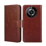 For Realme 11 Pro / 11 Pro+ 5G Crystal Texture Leather Phone Case(Brown)