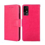 For TCL 40 XE 5G / 40X 5G T601D Crystal Texture Leather Phone Case(Rose Red)