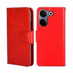 For Tecno Camon 20 Pro 4G Crystal Texture Leather Phone Case(Red)