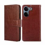 For Tecno Camon 20 Pro 4G Crystal Texture Leather Phone Case(Brown)