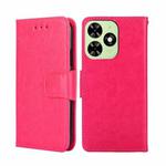 For Tecno Spark Go 2024 Crystal Texture Leather Phone Case(Rose Red)