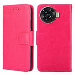 For Tecno Spark 20 Pro+ 4G Crystal Texture Leather Phone Case(Rose Red)