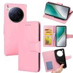 For Tecno Camon 40 Premier 5G Crystal Texture Leather Phone Case(Pink)