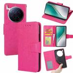 For Tecno Camon 40 Premier 5G Crystal Texture Leather Phone Case(Rose Red)