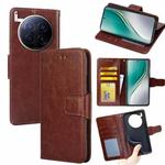 For Tecno Camon 40 Premier 5G Crystal Texture Leather Phone Case(Brown)