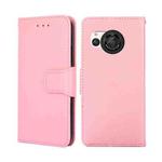 For Sharp Aquos R8 SH-52D Crystal Texture Leather Phone Case(Pink)