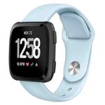 For Fitbit Versa 2 / Fitbit Versa / Fitbit Versa Lite Solid Color Silicone Watch Band, Size:L(Baby Blue)