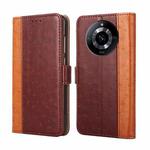 For Realme 11 5G Ostrich Texture Horizontal Flip Leather Phone Case(Brown)