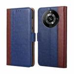 For Realme 11 Pro / 11 Pro+ 5G Ostrich Texture Horizontal Flip Leather Phone Case(Blue)