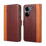 For Tecno Camon 20 Pro 4G Ostrich Texture Horizontal Flip Leather Phone Case(Brown)