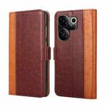For Tecno Camon 20 Premier 5G Ostrich Texture Horizontal Flip Leather Phone Case(Brown)