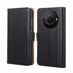 For Sharp Aquos R8 Pro SH-51D Ostrich Texture Horizontal Flip Leather Phone Case(Black)
